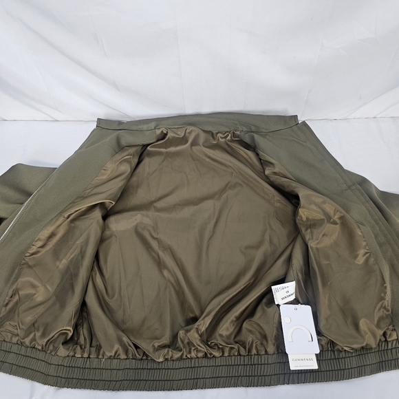 Commense Olive Green Bomber Jacket XS Streetwear Casual Spring Layer - Picture 5 of 14